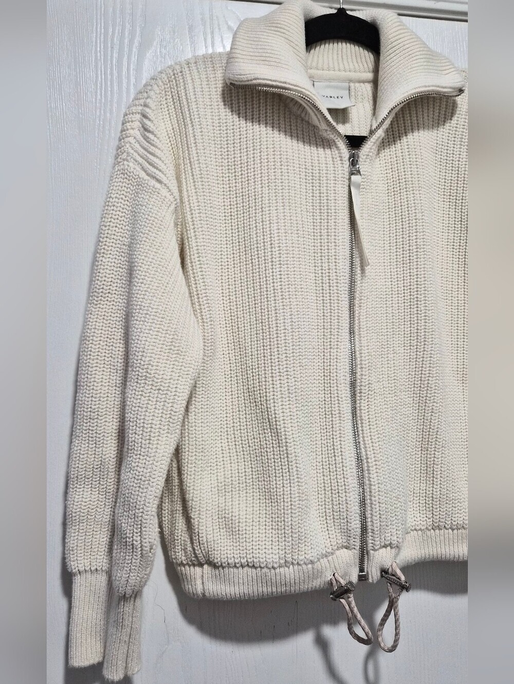Varley Anderson Zip Through True White Knit Size Small - Picture 3 of 10